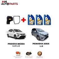 GENUINE PERODUA ATF SP3 (3LITER) + AUTO FILTER SET - GEARBOX SERVICE SET FOR PERODUA AXIA 1.0 / BEZZ