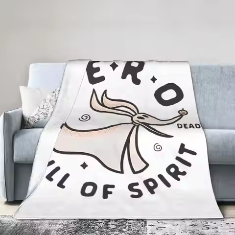 Nightmare Before Christmas Zero Dog Knitted Blankets Fleece 90s Full of Spirit Ultra-Soft Throw Blan