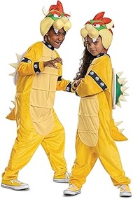 Bowser Costume Hooded Jumpsuit, Official Super Mario Character Costume for Kids, Size (7-8)