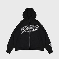 Epidemic Hoodie Double Zipper [BOXY FIT] 330 Gsm Brilliant Black Hoodie Man Hoodie Oversized Hoodie 