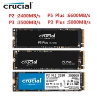 Crucial P5 Plus 500GB 1TB 2TB PCIe 4.0 3D NAND NVMe M.2 Gaming SSD Up to 6600MB/s 500G 1T 2T High Performance M.2 2280