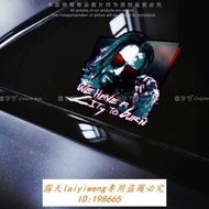 新品上市 賽博朋克反光車貼Cyberpunk2077強尼銀手摩托電動車防水裝飾貼紙