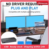 ChicAcces Multi-computer Kvm Switch Usb 3.0 Dual Monitor Kvm Switch 4k60hz Dual Monitor Kvm Switch with Wireless Keyboard and Mouse High Definition Multiple Port Eu for Southeast