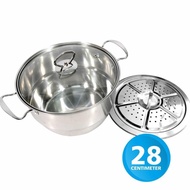 Calypo Teamer Tainle Pan 28Cm Aca Lid 28 Cm Free Uuan