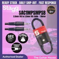 Stagg SAC1MPSMPSB 3.5mm TRS to 3.5mm TRS Cable - 1 Meter