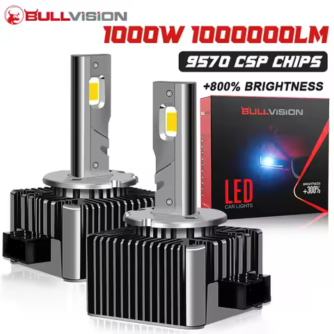 2PCS 4300K D1S LED Headlights HID D3S D2S D4S D4R D8S D1R D2R D3R Turbo LED CSP Chips 6000K White 80