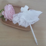 迷你白紗婚禮小物，婚禮簽名筆，禮服造型筆