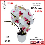 LWDECOR Bunga Hiasan LATEX Bunga Orkid Hiasan Rumah bunga hiasan dalam rumah Home decor Bunga orkid 