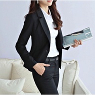 Women Blazer Black Formal Office Suit Jacket Woman Blazzer Coat Hitam Perempuan