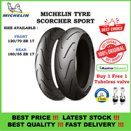 TAYAR MICHELIN SCORCHER SPORT 120/70 ZR 17 , 180/55 ZR 17 RADIAL TYRE