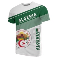 Algeria T-Shirt For Men 3D Print Algerian Flag Emblem Tees Streetwear Casual Fashion Oversized Short