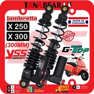 YSS Lambretta X 250 X 300 (300MM Depan) G-TOP adjustable absorber twinshock Lambretta X250 X300. TAN