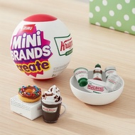 ZURU Krispy Kreme Donut & Drink Micro Miniature DIY Model | Surprise Blind Ball Collectible Toy, Gre