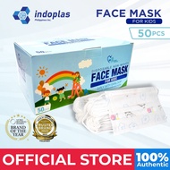 Fast send Indoplas Face Mask for Kids - Box of 50
