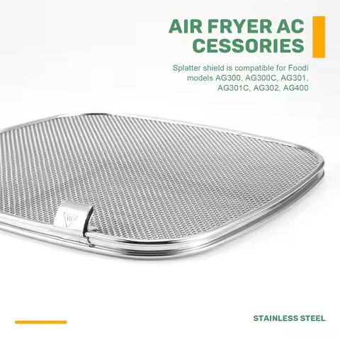 CLIM-Replacement Splatter Shield for Foodi AG301 5-In-1 Indoor Grill, Stainless Steel AG300 AG300C A