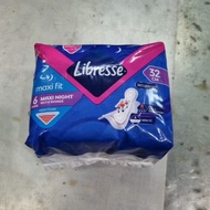 LIBRESSE 32CM MAXI FIT 6PADS MAXI NIGHT WITH WINGS