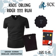 Kaos Polos RIDER / Kaos Oblong RIDER HITAM R 222 BWH RIDER Kaos Polos