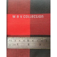 MERAH CODE E4I Red and black checkered fabric 5cm wide 15cm