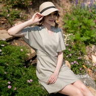 VERONIQA Dress AM-D1324 by AMILA พีชสกิน แขนสั้น IGPU25-2