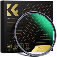 K&F NANO-X MCUV Lens Filter, HD Green MULTI-COATED,WATER PROOF AGC OPTICS Glass UV Filter