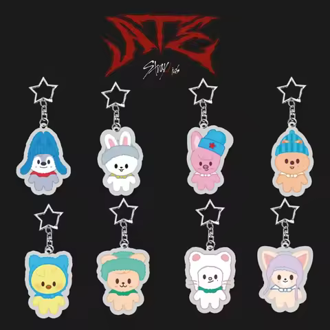 SKZOO Stray Cartoon New Acrylic Keychain Bag Pendant Accessories Jewelry Star Surrounding