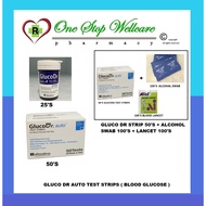 GLUCO DR AGM4000 GLUCOSE TEST STRIPS 25'S / 50'S / 50'S + 100'S LANCETS + 100'S ALCOHOL SWAB