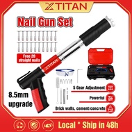 8.5mm Nail Gun Manual Steel Nail Gun Cordless (20 Free Nails) Tufting Gun Rivet Gun Tool Ceiling Artifact Concrete Wall Fastening tool