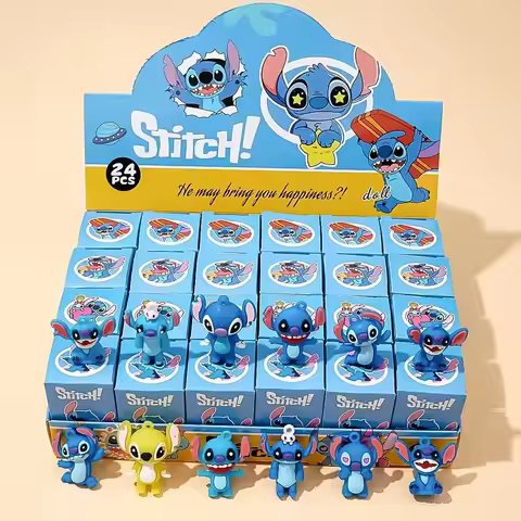 Stitch de juguete de Anime de Stitch de Disney, llavero bonito de Lilo Stitch, caja misteriosa, jugu