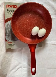 Pyrex 24cm 易潔煎炒鍋 Fry Pan 🍳pepper Red Cookware 🍳適合電磁爐/電陶爐/氣體爐具/電爐