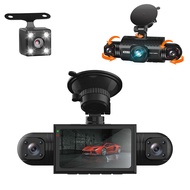 Car Dash Cam 4 Channel Black Box Driving Camera FHD 1080P Front Left Right Rear Night Vision 24H Loo