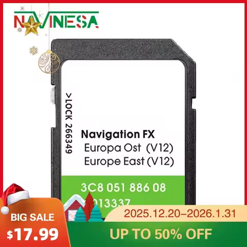 8GB FX V12 for VW Scirocco 2008-2017 Car Europe GPS Navigation SD Card RNS310 East Ost