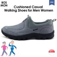 BOSMON Cushioned Casual Walking Shoes for Men Women Comfortable Slip On Recommended for Elderly Senior