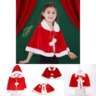 Super Christmas Soft Red Velvet Cloak With Hat Kids For Adults