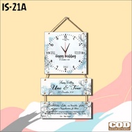 WALL CLOCK GIFT, WEDDING GIFT, GRADUATION, BIRTHDAY, FREE CUSTOM IS-21A