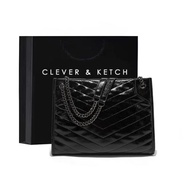 Clever&amp;Ketch高級感鏈條單肩斜挎包包女2024新款百搭大容量托特包