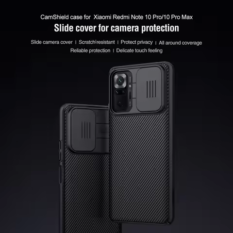 For Xiaomi Redmi Note 10 Pro Max Cover Note10 10S 4G 5G Case NILLKIN CamShield Slide Camera Lens Pro