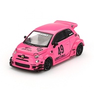 Mini GT MGT00851 851 1/64 ABARTH 595 LB-WORKS x Abas Works Pink LHD RHD Diecast Scale Model Car