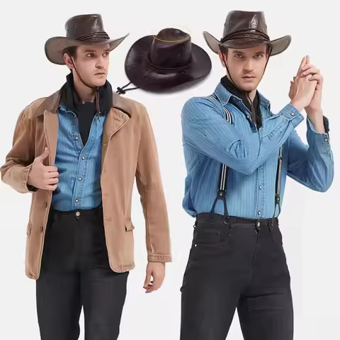 Arthur Morgan Cosplay Costume Men Shirt Coat Halloween Game RDR2 Western Cowboy Hat Uniform Hallowee