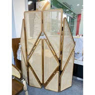 BREEZE Teakwood and Rattan Wall divider / Wall separation