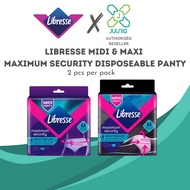 LIBRESSE MIDI &amp; MAXI Maximum Security Panties [DISPOSEABLE] Assorted Size (2 pcs)