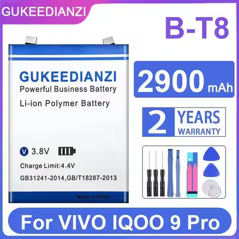 2900mAh For Vivo Iqoo 9 Pro Mobile Phone Battery Premium Replacement High-Capacity B-T8