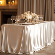 1pc Satin Rectangular Tablecloth - An Elegant Rectangular Tablecloth Made By Machine, Suitable For W