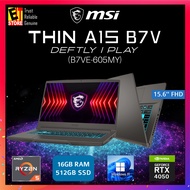 MSI LAPTOP THIN A15 AI GAMING (RYZEN 5 7535HS/8GB/512GB SSD/15.6 FHD 144HZ/6GB RTX4050/OFF HOME 2024