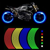 Strong Sticky 16 Strips Reflective Moto Bike Auto for 14' 18'  Wheel Rim Sticker 18inches