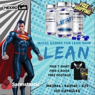 SARMS LEAN GAIN Nekro Lab [MK2866 + RAD140 + S23] 100 Capsules Lean Muscle, Lean Gain, Improve Stami