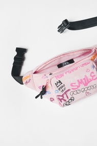 TAS ZARA KIDS WAISTBAG GRAFITI BELT BAG PREMIUM