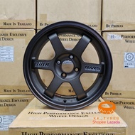 [4PCS] New Sport Rim 15inch Promax Wheels🇹🇭TE37 15X7JJ ET35/ET28 4H100/4H114.3 BR-Dark