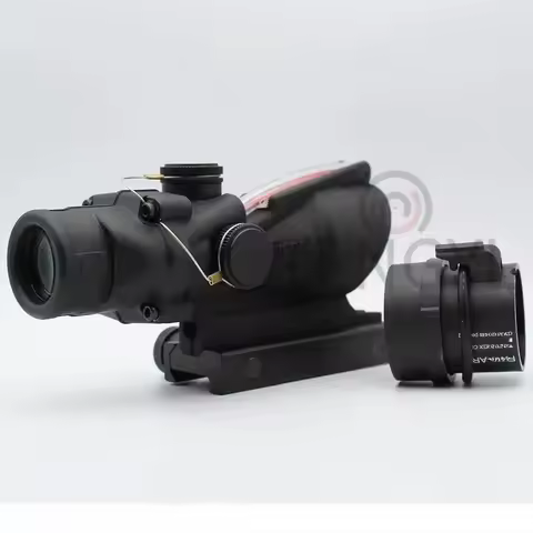 Hunting A OG 4x32 Fiber Illuminated Red Chevron Scope with Killflash and Embossed Logo Rifle Scope A
