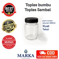 200ml Round Spice Jar + sumpa / Sambal Jar Spice Jar/ 200 Plastic Jar/ ML + sumpal 200 Sambal Jar/ M