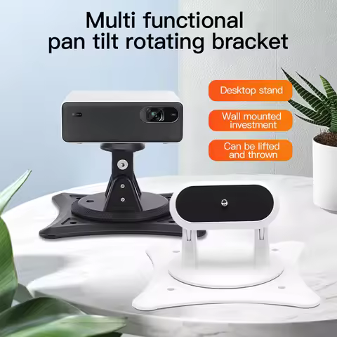 Multi functional projector gimbal desktop bracket lifting bracket wall mounted bracket 360 degree ro